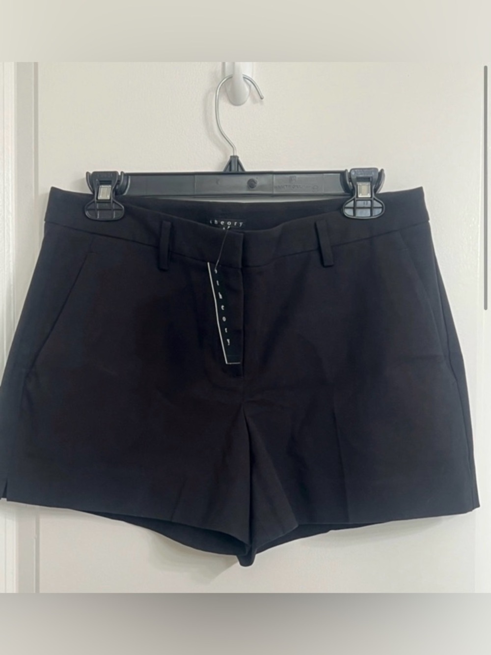 NWT Theory Kasim Black Short Size 8
